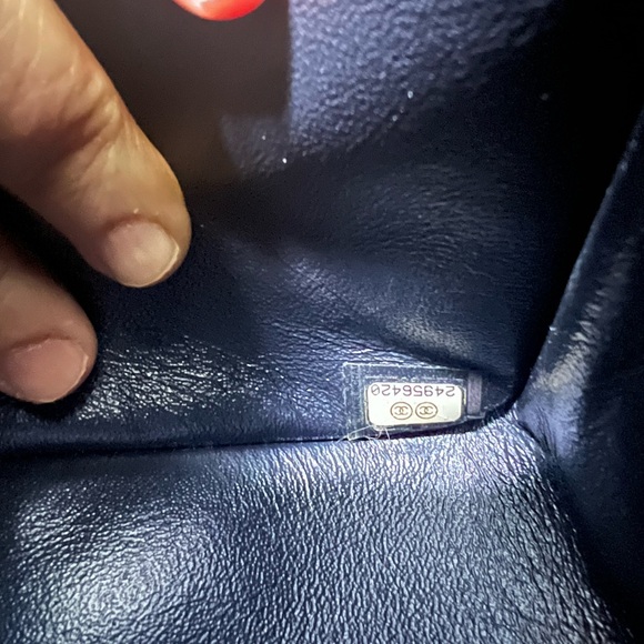 Chanel Jumbo Double Flap Bag in Iridescent Metallic Navy Blue - Picture 8 of 11